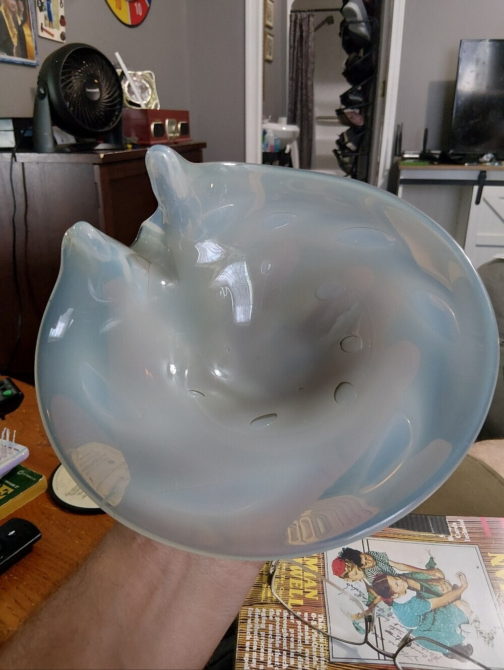 vintage Murano Italian art glass bowl 1950s To 60s
